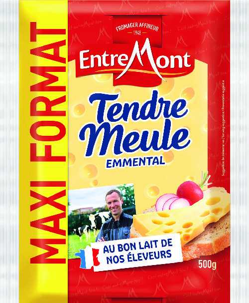  TENDRE MEULE EMMENTAL MAXI FORMAT 29% MAT.GR.* “ENTREMONT” code EAN 3123936120028 