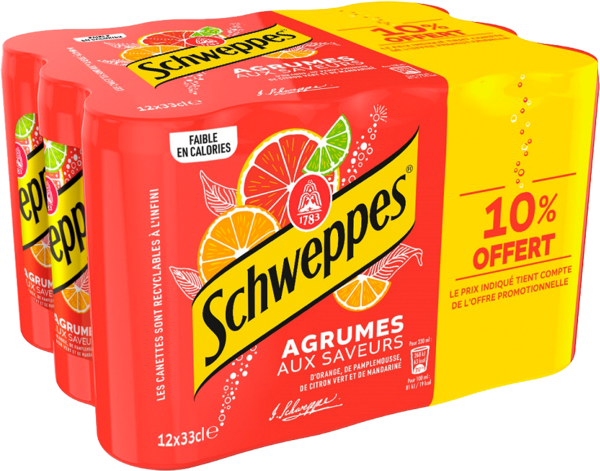 Schweppes Agrumes  code EAN 3124480198266 