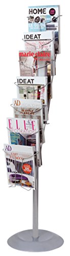 Alba Ddfil7s présentoir de sol en fil métal 7 compartiments a4 gris métal code EAN 3129710011605 