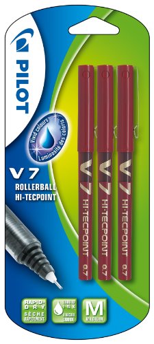 V7 blister de 3 stylos à bille roulante à encre...