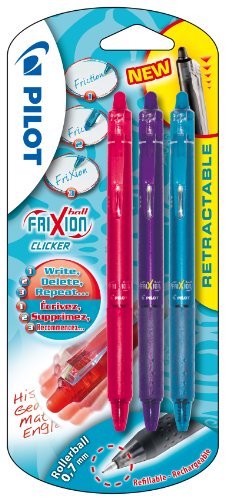 Frixion blister de 3 stylos à bille roulante à ...