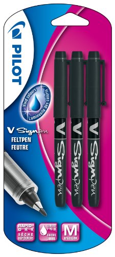V-sign pen blister de 3 feutres d'écriture poin...