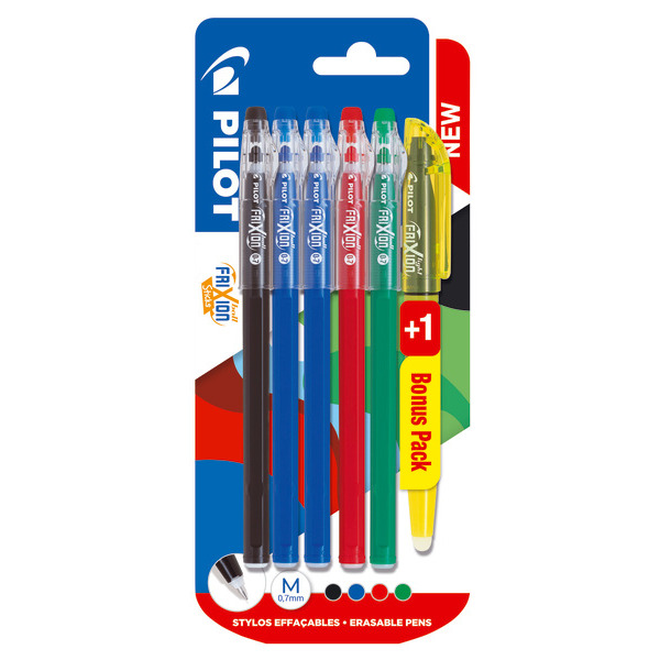 PILOT 5 rollers " Frixion Stick" + 1 surligneur frixion light
 code EAN 3131910425601 