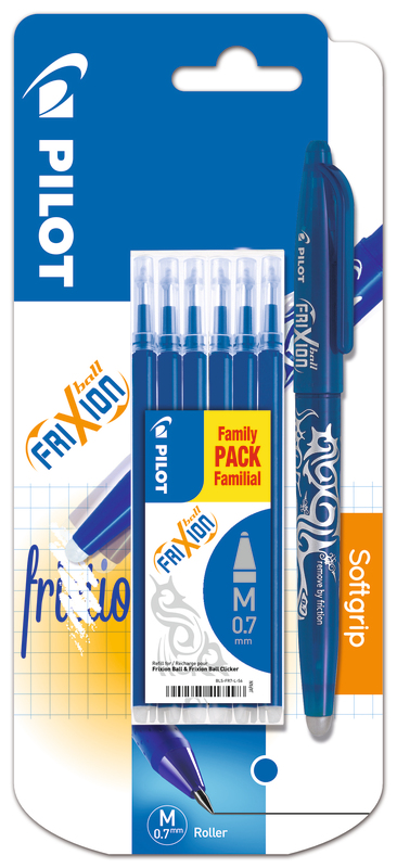 ETUI 6 RECHARGES FRIXION BLEU + 1 FRIXION BALL ...