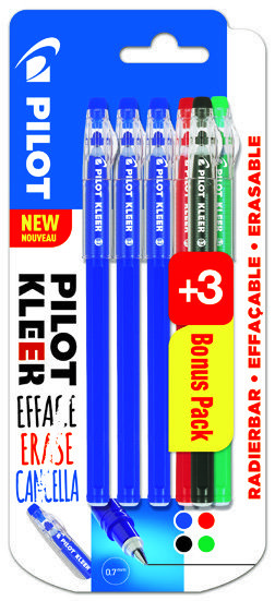 6 STYLOS BILLE EFFAÇABLES “KLEER”