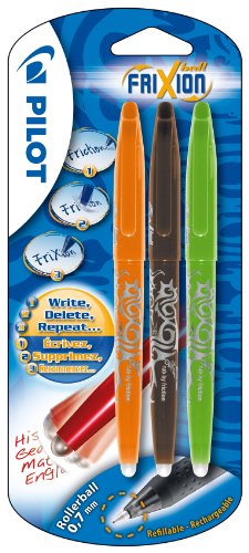 Frixion blister de 3 stylos à bille roulante à ...
