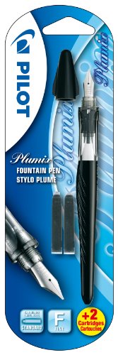 Plumix stylo plume + 2 cartouches pointe fine noir