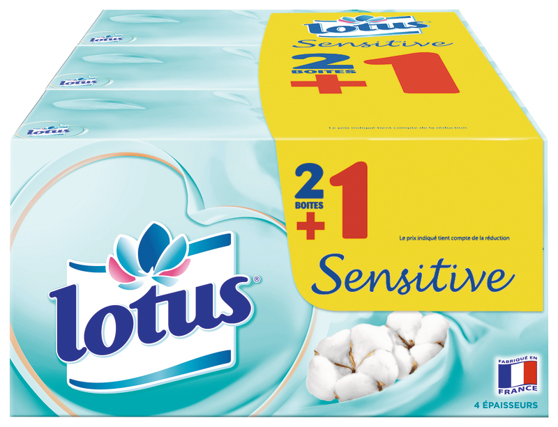 BOÎTE MOUCHOIRS SENSITIVE LOTUS