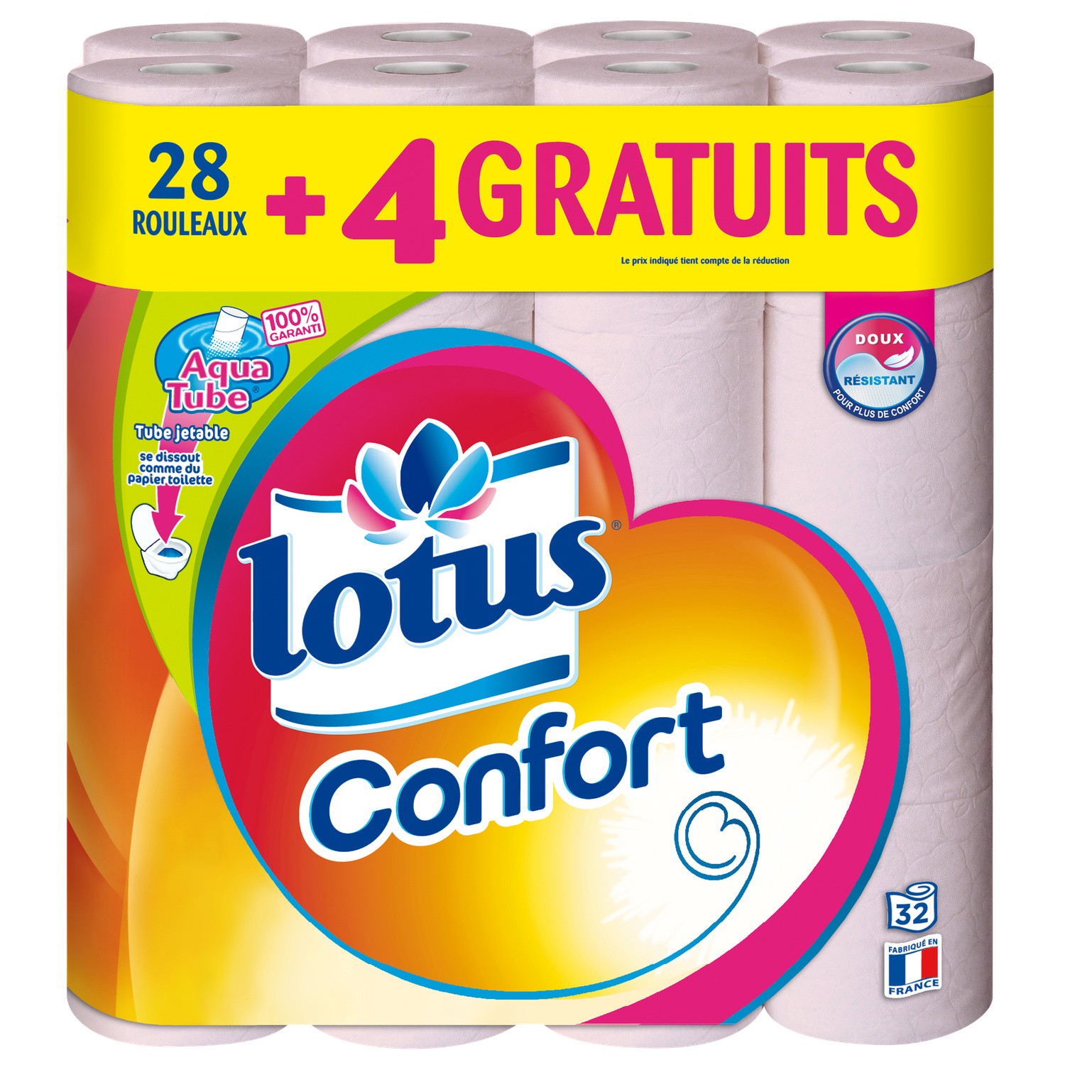 Papier toilette Confort rose LOTUS
