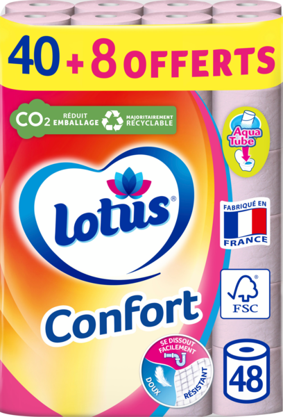 LOTUS  Papier Toilette Confor Aquatube Rose Lotus code EAN 3133200094825 