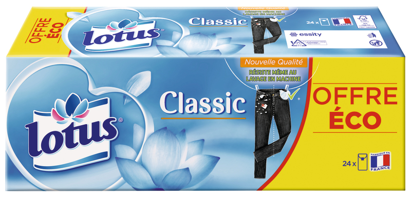 MOUCHOIRS ÉTUIS CLASSIC LOTUS 3133200163835 LOTUS