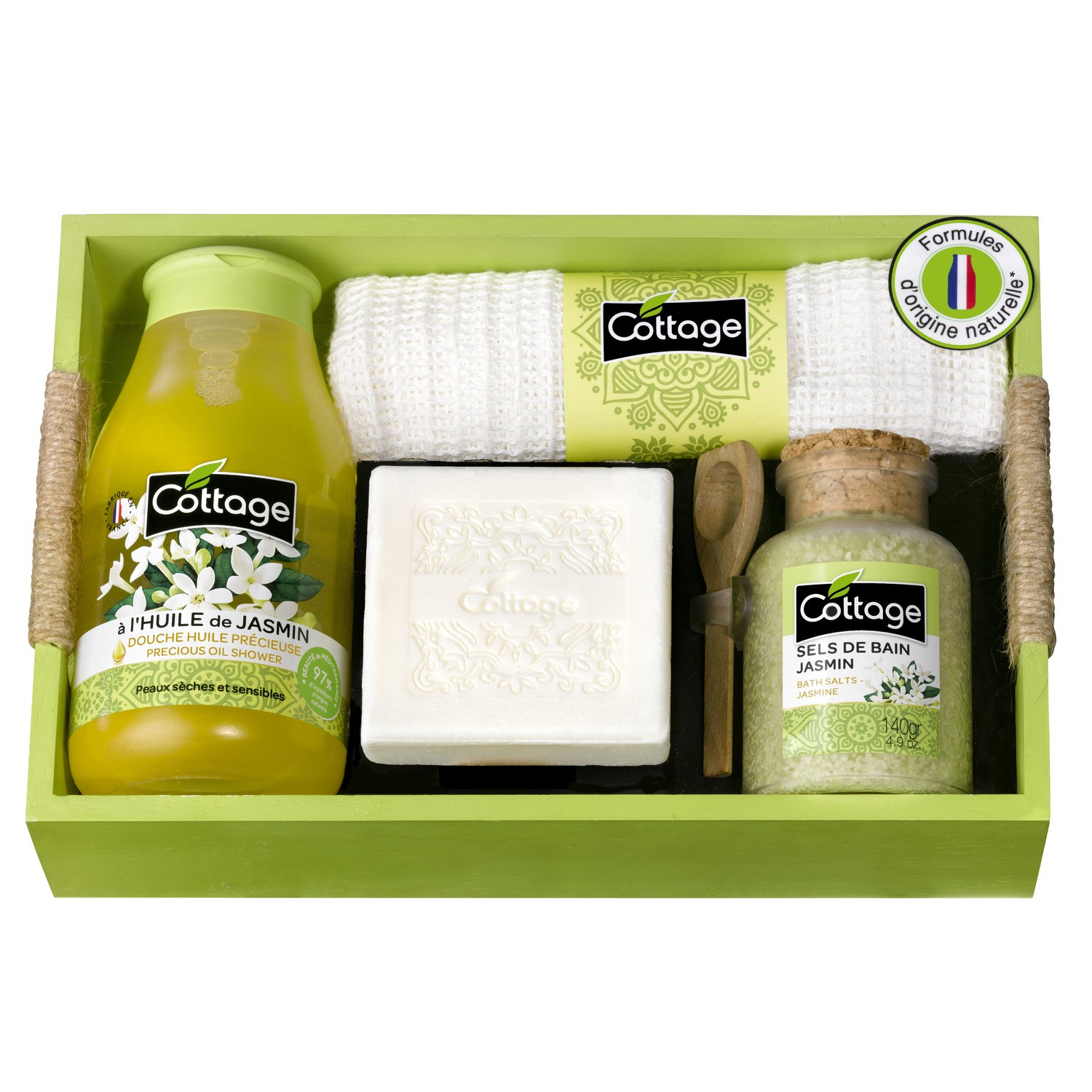 COTTAGE Coffret beauté pour douche senteur d'huile de jasmin COTTAGE code EAN 3141380071123 