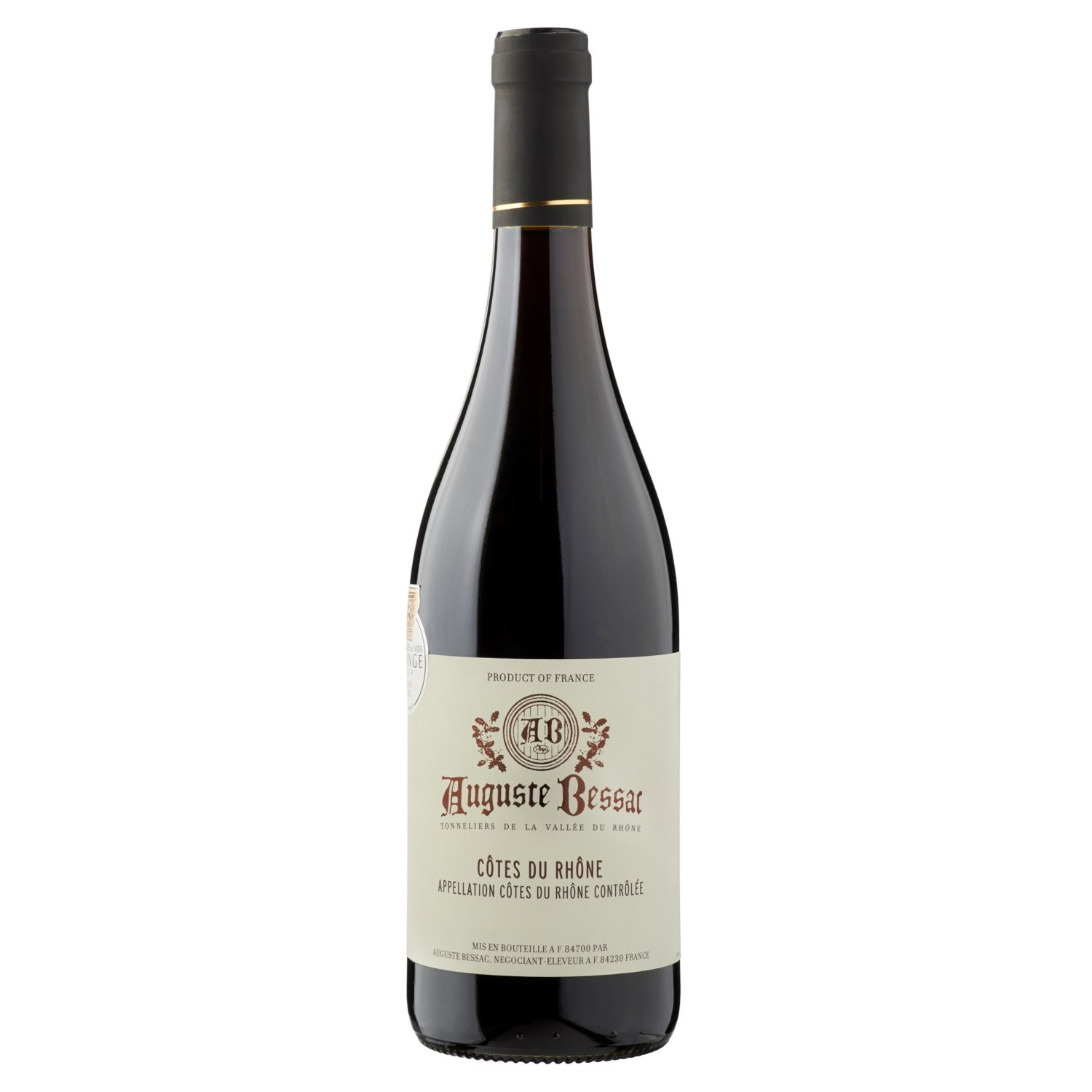 AUGUSTE BESSAC Vin rouge Côtes du Rhône 2013  code EAN 3142806748186 