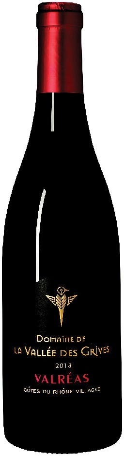 AOP(1) CÔTES DU RHÔNE VILLAGES VALRÉAS DOMAINE DE LA VALLÉE DES GRIVES 2018. 3142806823104 (3142806823104)