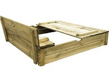 HABITAT ET JARDIN HABITAT ET JARDIN Bac à sable en bois "Sandy" 120x120 avec banc code EAN 3145010446633 