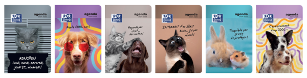 OXFORD AGENDA 12X18CM COUSU FUNNY PETS 
OXFORD code EAN 3147281946102 