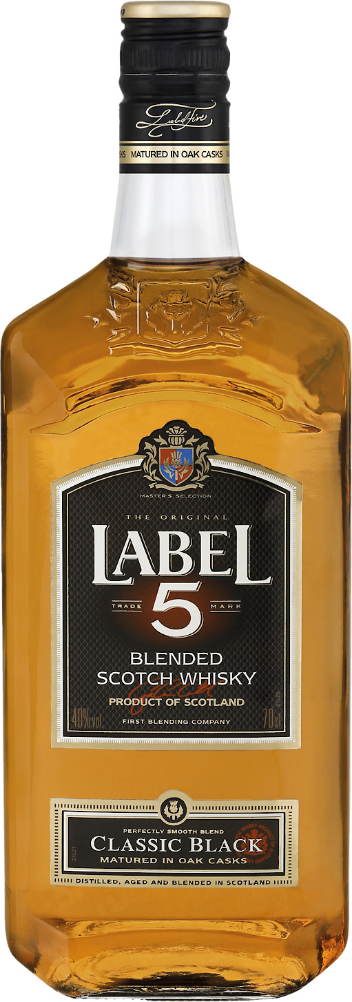  BLENDED SCOTCH WHISKY LABEL 5 40° code EAN 3147699121085 
