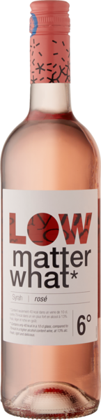 Vin de France partiellement Désalcoolisé Syrah Rosé Low Matter What* 6°  code EAN 3148592016584 