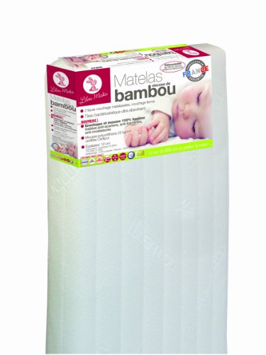 Lilou Miaka Matelas viscose de bambou - enveloppe et mousse 100% hygiène - 60 x 120 x 12 cm code EAN 3148801013175 