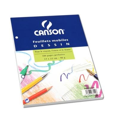 - feuillets mobiles dessin 90 g/m² sous film a4...