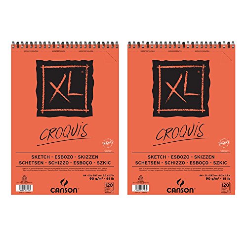 Xl croquis albums de papier à dessin spiralés p...
