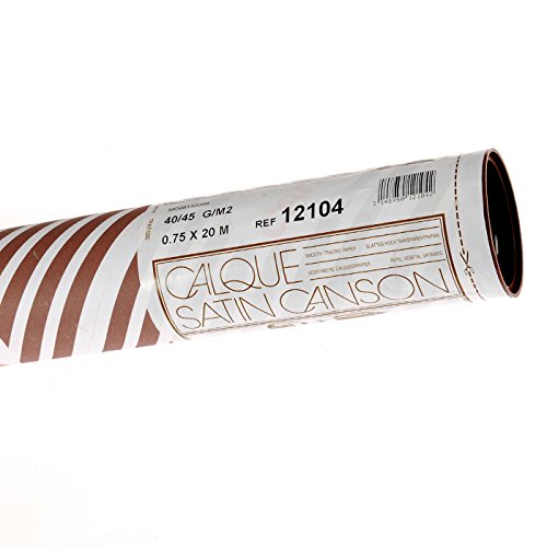 Calque satin rouleau 40 - 45 g/m² 0,75 x 20 m t...