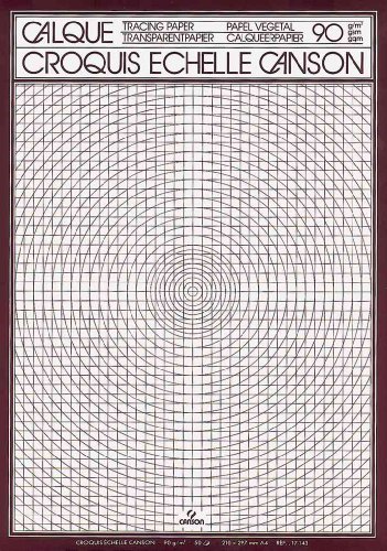 CANSON Bloc 50 Feuilles Papier Calque croquis é...