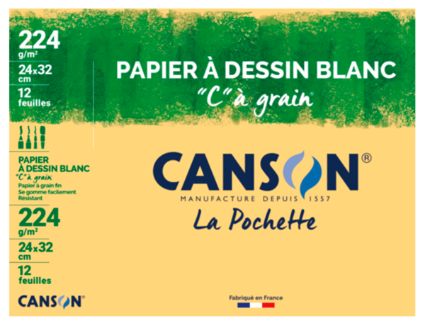 POCHETTE 12 FEUILLES DESSIN C A GRAIN 24X32CM 224G
CANSON 3148950271037 CANSON POCHETTE 12 FEUILLES DESSIN C A GRAIN 24X32CM 224G
CANSON 3148950271037 CANSON