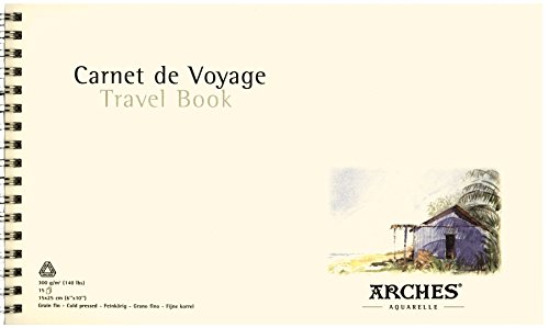 Aquarelle album carnet de voya ge spiralé 15 fe...