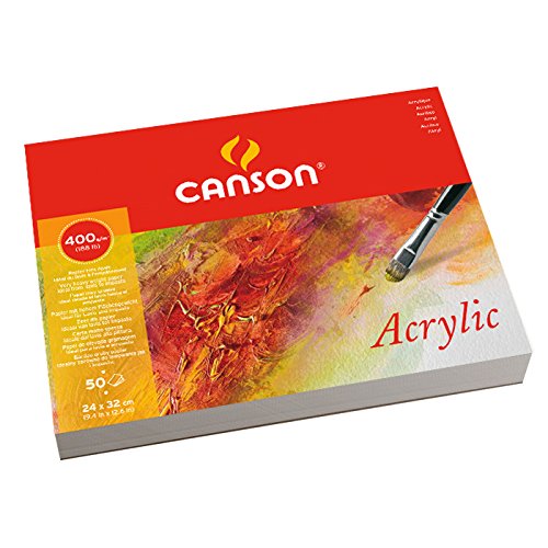 Acrylic bloc collé grand côté 50 feuilles 400 g...