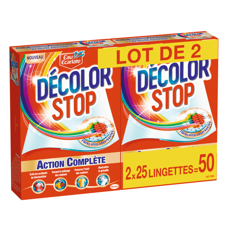 Décolor Stop LINGETTES ANTI-DÉCOLORATION ACTION COMPLÈTE Décolor Stop code EAN 3152210008202 