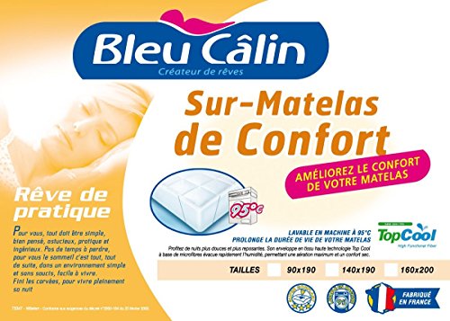 Sbob40h14topc sur-matelas de confort, lavable à...