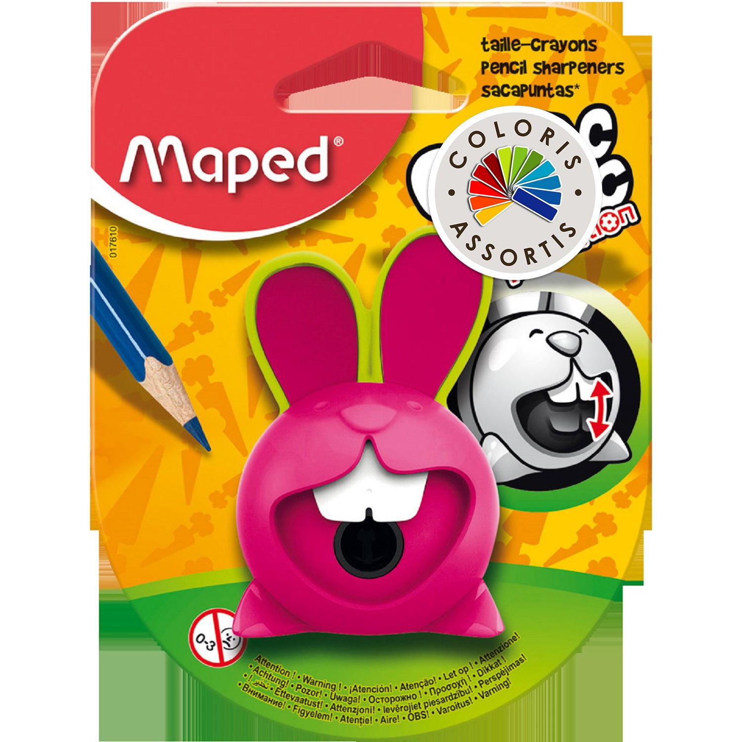 Taille-crayon 1 trou avec réservoir croc-croc M...