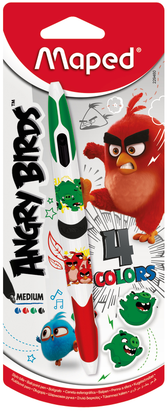 STYLO BILLE TWIN TIP 4 COULEURS MAPED