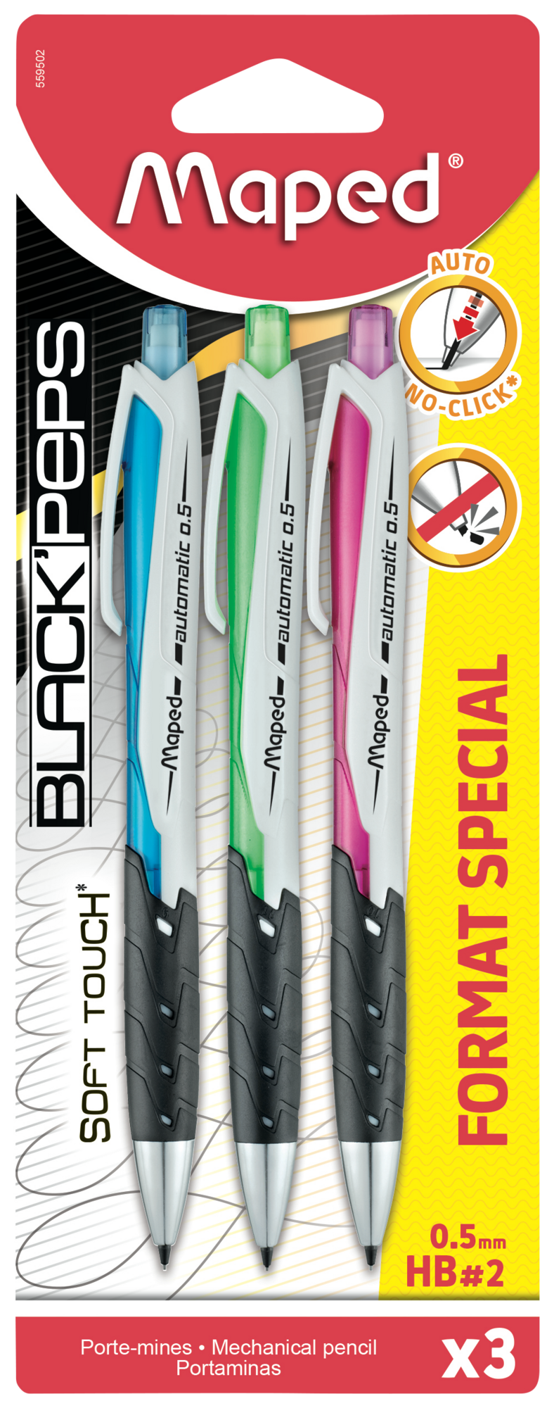 3 PORTE-MINES AUTOMATIQUES 