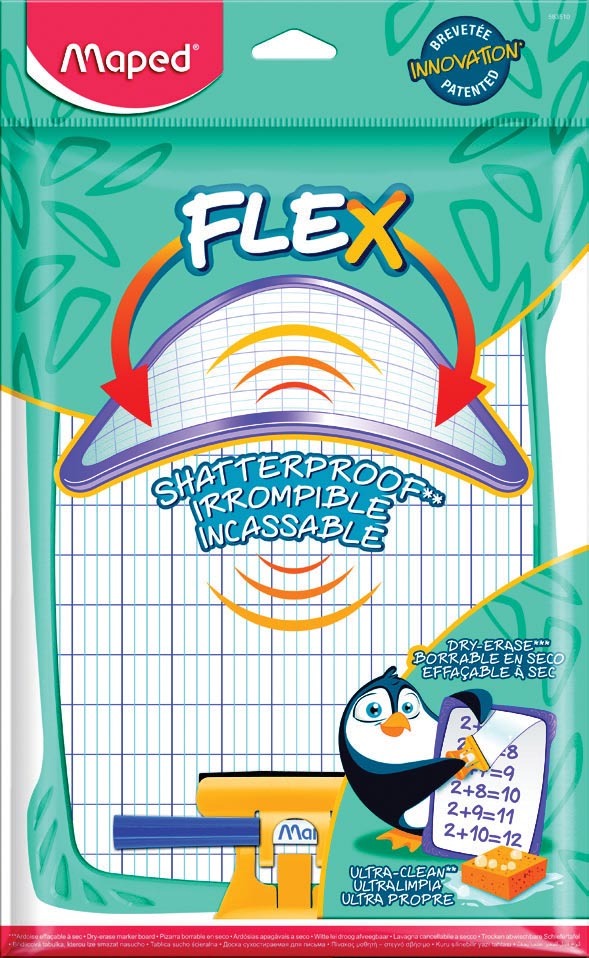 ARDOISE BLANCHE INCASSABLE + FEUTRE BLEU + CHIF...