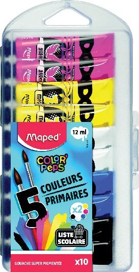 10 TUBES DE PEINTURE DE GOUACHE