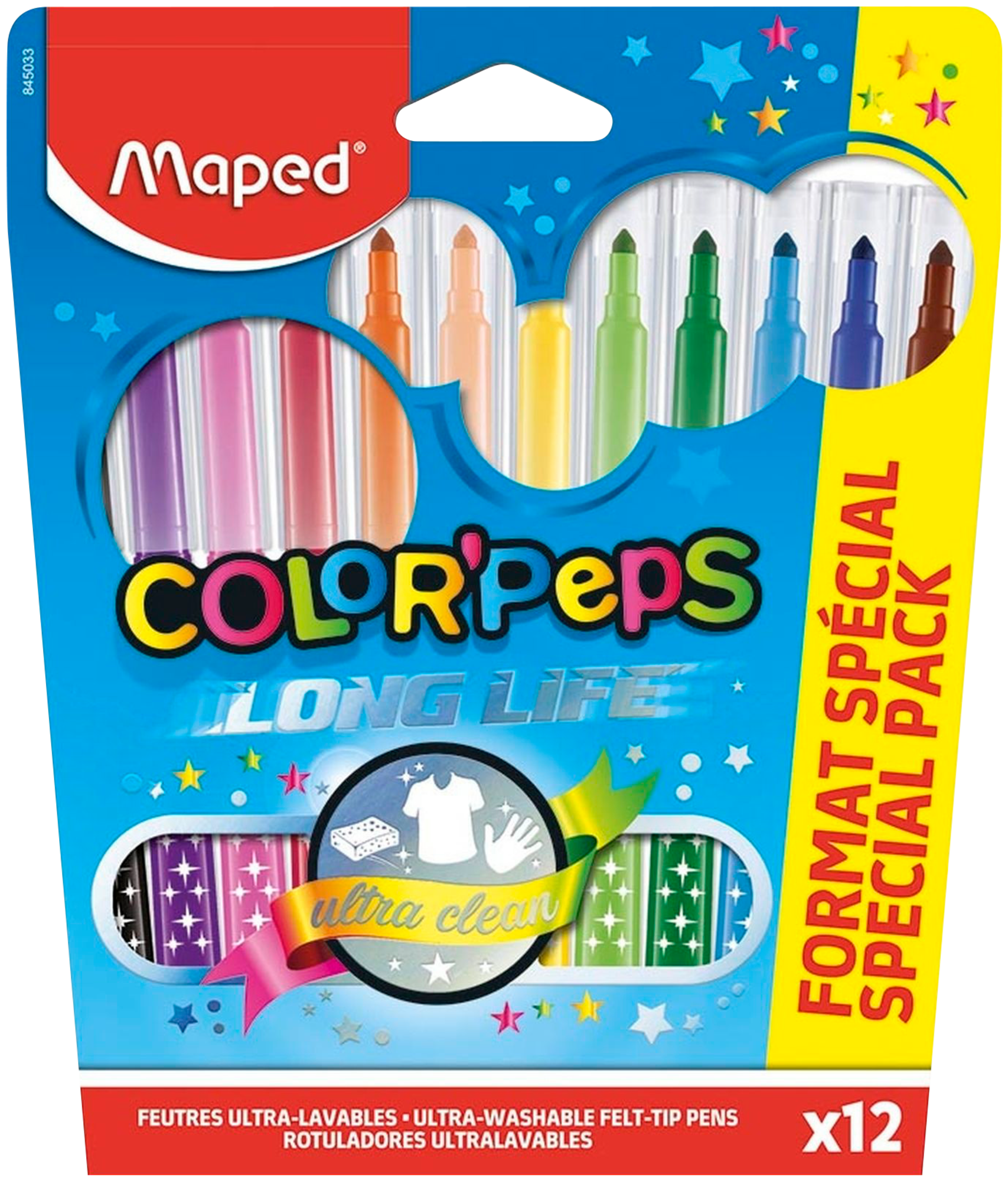 MAPED 12 feutres de coloriage "color'peps" code EAN 3154148450337 