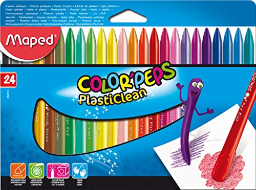 Maped Color'Peps Plasticlean Set de 24 crayons