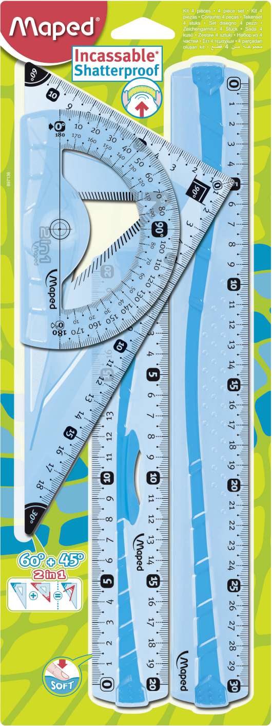 KIT DE TRAÇAGE 4 PIÈCES INCASSABLES 