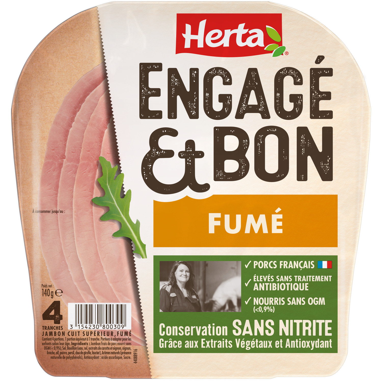 Jambon fumé conservation sans nitrite sans ogm ...