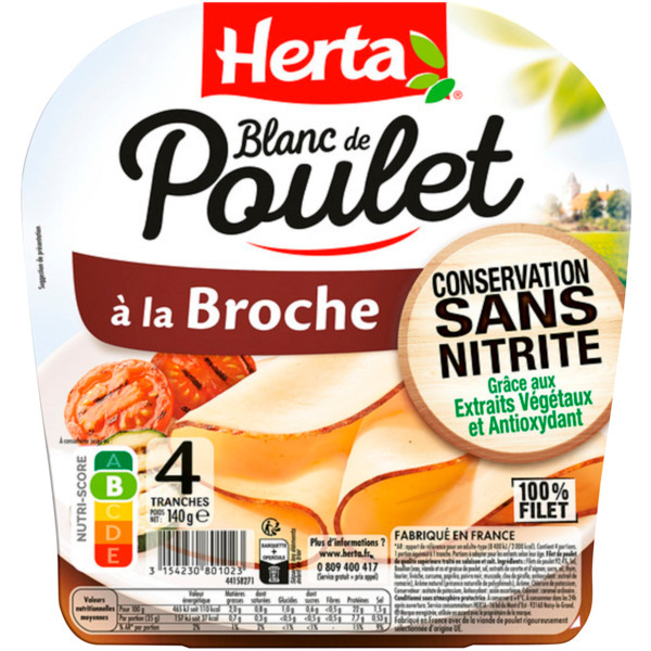  Blanc Poulet Herta code EAN 3154230801023 