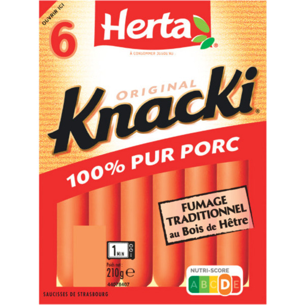 KNACKI ORIGINAL 100% PUR PORC X6 
