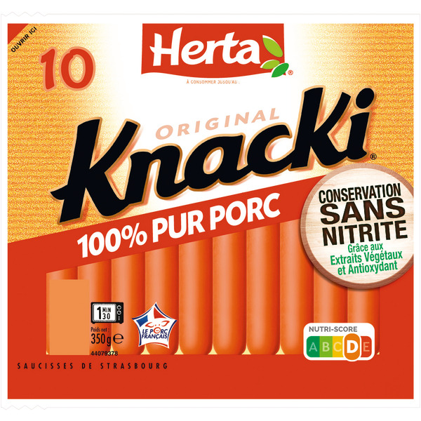 KNACKI 100% PUR PORC CONSERVATION SANS NITRITE 
