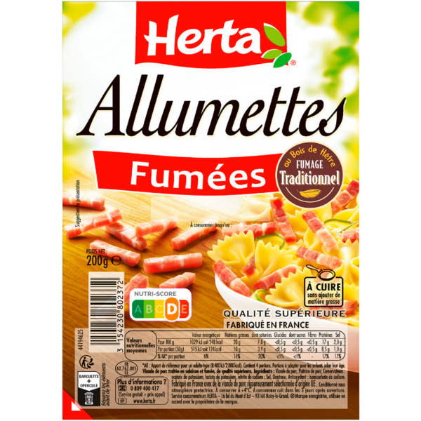  Allumettes Fumées Herta code EAN 3154230802402 