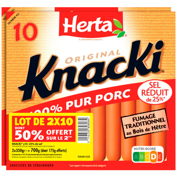  Knacki Original Herta code EAN 3154230808084 
