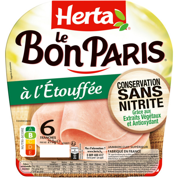 LE BON PARIS CONSERVATION SANS NITRITE ETOUFFÉE...