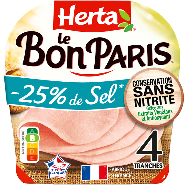 HERTA Jambon Le Bon Paris
 code EAN 3154230810131 