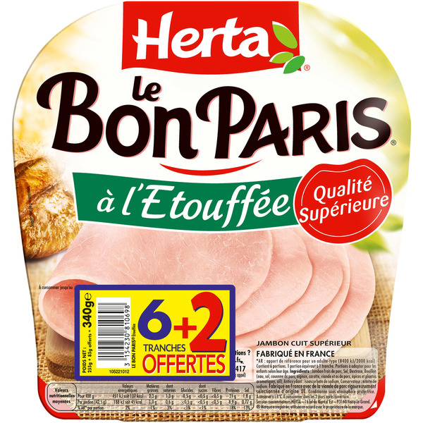 HERTA Jambon à l'Etouffée code EAN 3154230810698 