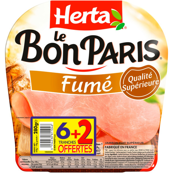  Jambon Le Bon Paris Fumé Herta code EAN 3154230811046 